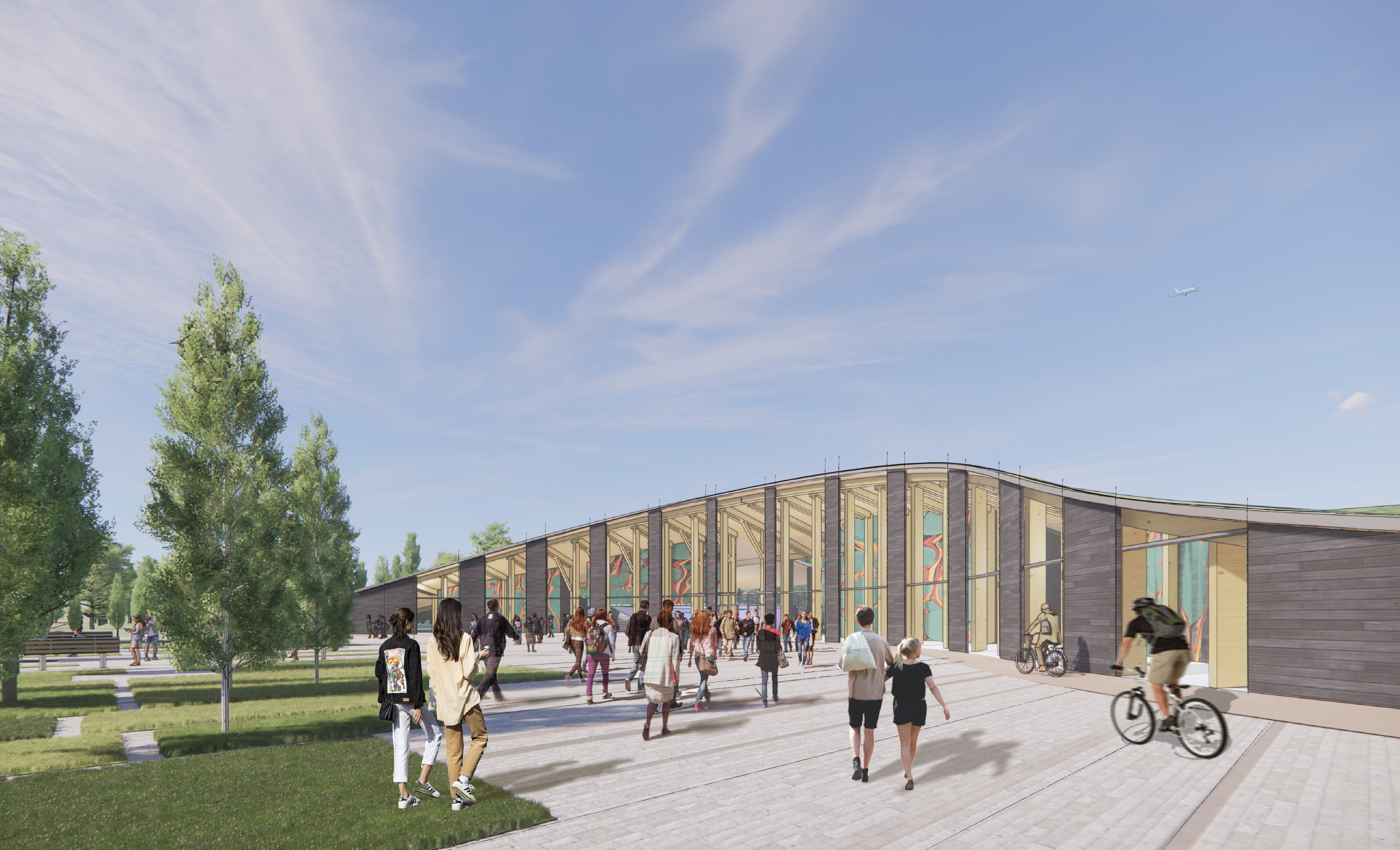 This conceptual drawing shows one possible design for a Centre of Expertise located in the Wabigoon Lake Ojibway Nation-Ignace area.